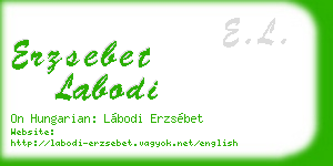 erzsebet labodi business card
