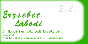 erzsebet labodi business card